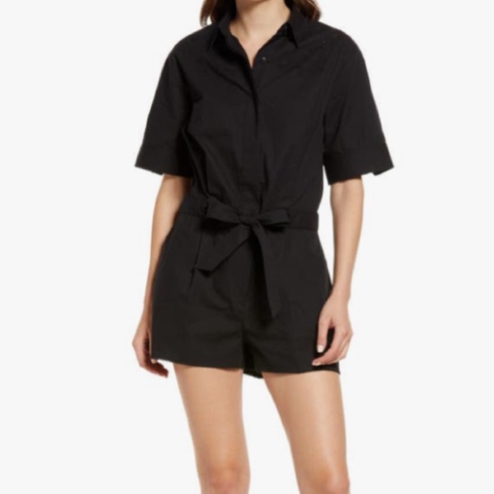 rag & bone Surplus Black Cotton Romper 2